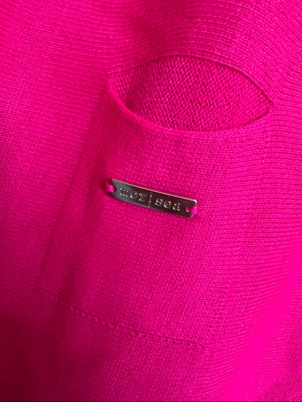 Trendy Mer•Sea Pink Oversized Knit Top - Picture 3 of 5